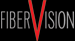 FiberVision Logo auf schwarzem Hintergrund